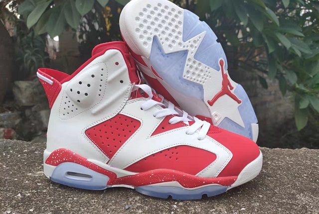 Air Jordan 6 Retro Red White [Cheap Jordans Shoes 6 40]